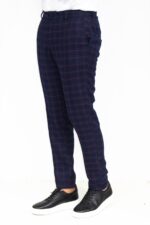 Slim-Fit-Checked-Navy-Blue-Men-Pants-Wessi-3