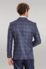 Slim-Fit-Checked-Navy-Blue-Men-Suit-Wessi-3