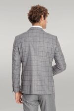 Slim-Fit-Checked-Patterned-Grey-Men-Suit-Wessi-3