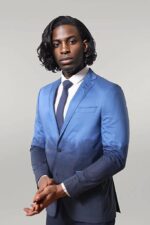Slim Fit Cotton Blue Blazer