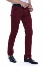 Slim-Fit-Cotton-Burgundy-Men-Pants-Wessi-1