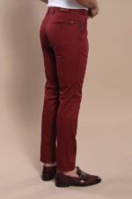 Slim-Fit-Cotton-Burgundy-Men-Pants-Wessi-3