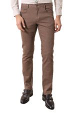 Slim Fit Cotton Light Brown Men Pants