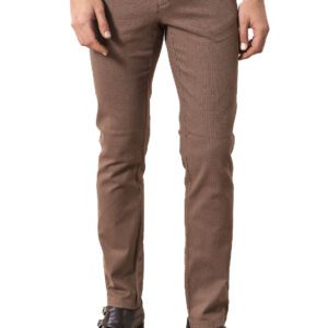 Slim Fit Cotton Light Brown Men Pants - Wessi