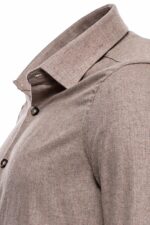 Slim-Fit-Cotton-Plain-Beige-Men-Lumberjack-Shirt-Wessi-1