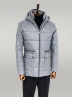 Slim-Fit-Hooded-Grey-Men-Coat-Wessi-2