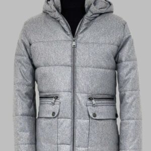Slim Fit Hooded Grey Men Coat - Wessi