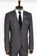Slim-Fit-Houndstooth-Patterned-2-Piece-Grey-Men-Suit-Wessi-3