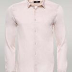 Slim Fit Long Sleeve Ivory Men Shirt - Wessi