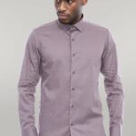 Slim Fit Long Sleeves Grey Men Shirt - Wessi