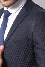 Slim-Fit-Navy-Blue-Quilted-Blazer-Wessi-1