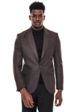 Slim-Fit-Patterned-Brown-Men-Blazer-Wessi-6