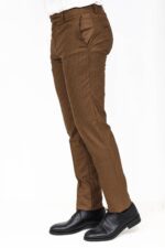 Slim-Fit-Patterned-Brown-Men-Pants-Wessi-3