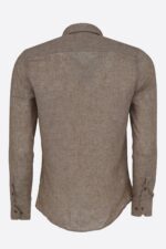 Slim-Fit-Patterned-Brown-Men-Shirt-Wessi-4