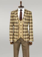 Slim-Fit-Patterned-Checked-Light-Brown-Men-Suit-Wessi-6