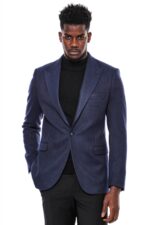 Slim-Fit-Patterned-Dark-Blue-Men-Blazer-Wessi-4