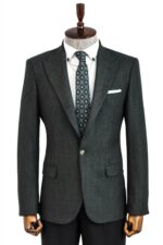 Slim-Fit-Patterned-Dark-Green-Men-Blazer-Wessi-11