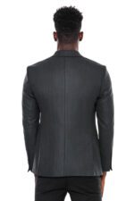 Slim-Fit-Patterned-Dark-Green-Men-Blazer-Wessi-3