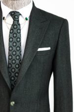 Slim-Fit-Patterned-Dark-Green-Men-Blazer-Wessi-8