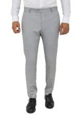 Slim Fit Patterned Grey Men Pants