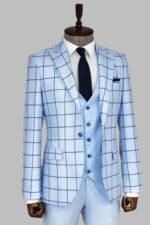 Slim-Fit-Patterned-Light-Blue-Men-Combination-Suit-Wessi-4
