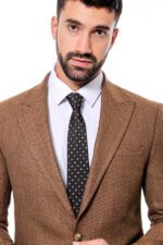 Slim-Fit-Patterned-Light-Brown-Men-Blazer-Wessi-1
