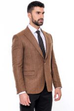 Slim-Fit-Patterned-Light-Brown-Men-Blazer-Wessi-6