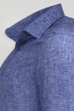Slim-Fit-Patterned-Navy-Blue-Men-Shirt-Wessi-2