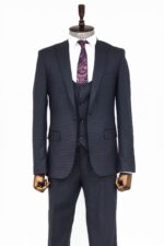 Slim-Fit-Patterned-Navy-Blue-Men-Suit-Wessi-3