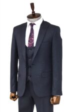 Slim-Fit-Patterned-Navy-Blue-Men-Suit-Wessi-4
