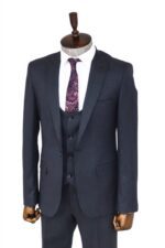 Slim-Fit-Patterned-Navy-Blue-Men-Suit-Wessi-6