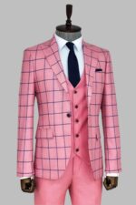 Slim-Fit-Patterned-Pink-Men-Combination-Suit-Wessi-3