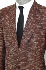 Slim-Fit-Patterned-Sport-Brown-Men-Blazer-Wessi-1