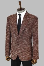 Slim-Fit-Patterned-Sport-Brown-Men-Blazer-Wessi-3