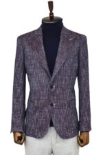 Slim Fit Patterned Sport Purple Men Blazer