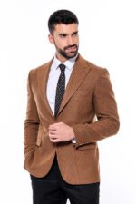 Slim-Fit-Patterned-Tawny-Men-Blazer-Wessi-4