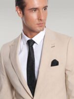 Slim-Fit-Peak-Lapel-Beige-Jacket-Wessi-1