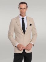 Slim-Fit-Peak-Lapel-Beige-Jacket-Wessi-3