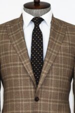 Slim-Fit-Peak-Lapel-Checked-Grey-Men-Blazer-Wessi-1