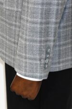 Slim-Fit-Peak-Lapel-Checked-Grey-Men-Blazer-Wessi-4