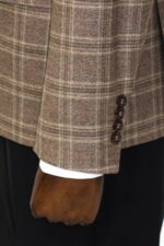 Slim-Fit-Peak-Lapel-Checked-Grey-Men-Blazer-Wessi-5