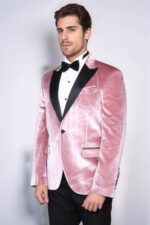 Slim-Fit-Peak-Lapel-Velvet-Pink-Men-Tuxedo-Jacket-Wessi-2