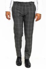 Slim-Fit-Plaid-Anthracite-Men-Pants-Wessi-2