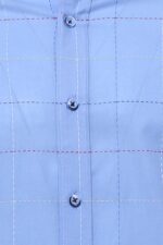 Slim-Fit-Plaid-Blue-Shirt-Wessi-1