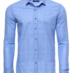 Slim Fit Plaid Blue Shirt - Wessi