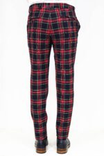 Slim-Fit-Plaid-Men-Navy-Blue-Pants-Wessi-3