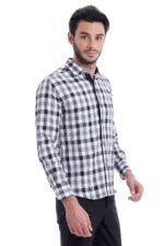 Slim-Fit-Plaid-Patterned-Grey-Shirt-Wessi-1