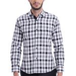 Slim Fit Plaid Patterned Grey Shirt - Wessi