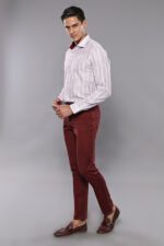Slim-Fit-Plain-5-Pockets-Burgundy-Men-Pants-Wessi-1