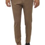 Slim Fit Plain Tan Men Pants - Wessi